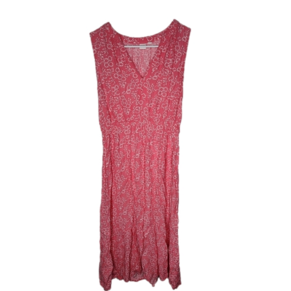 Gap Zen Midi Pink Floral Dress-Medium
